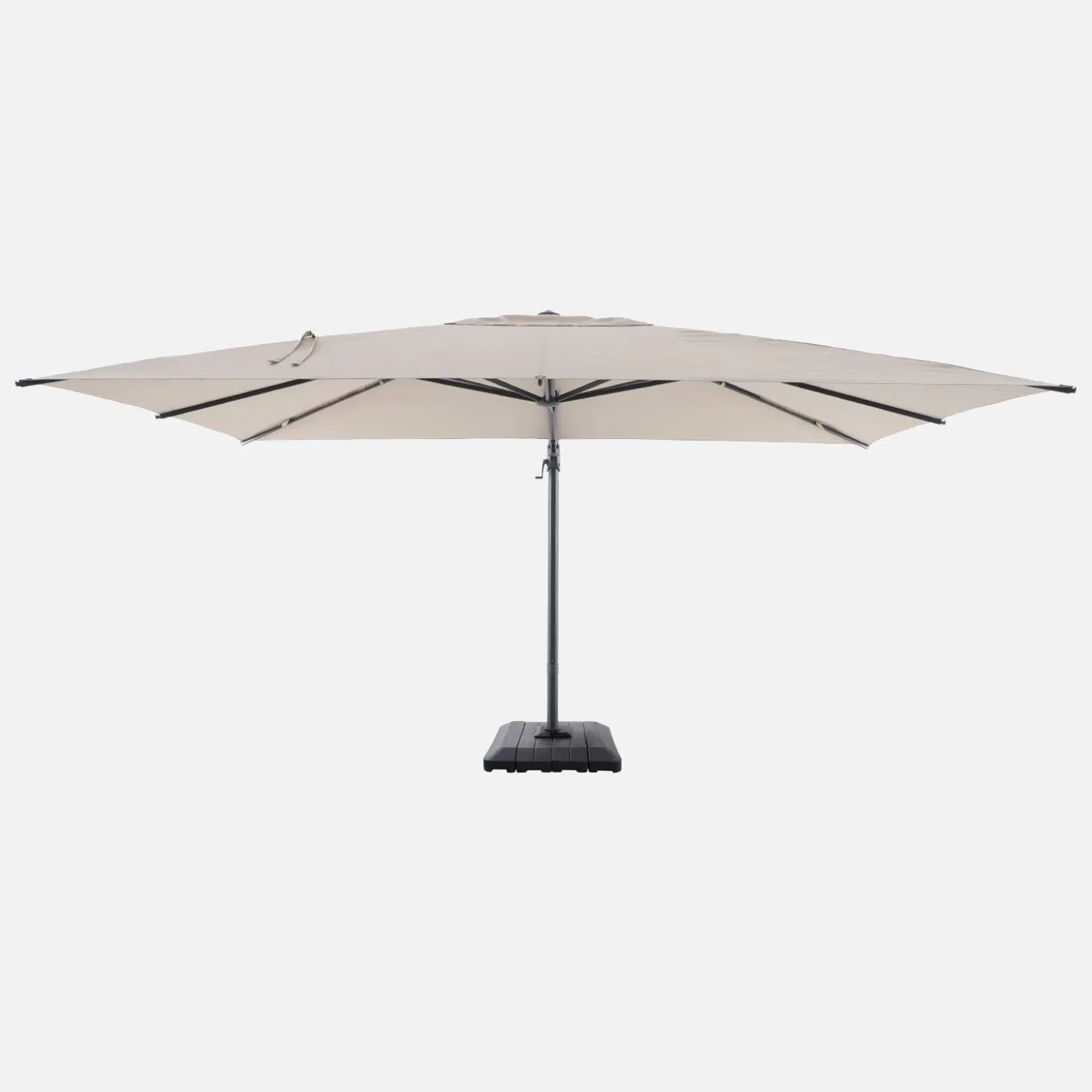Zweefparasol 4x3m + hoes en ballasttegels