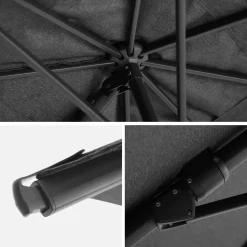 Zweefparasol 4x3m + hoes en ballasttegels